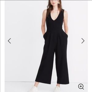 Madewell texture and thread black jumpsuit